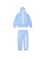 Supreme Side Logo Hoodie & Sweatpants Set – Light Blue
