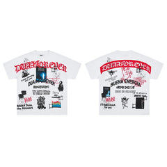 Duaa Forever White Collage Graphic Tee Unisex Streetwear T-Shirt