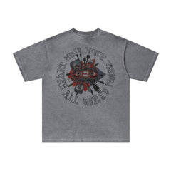 Duaa All Wired Anatomy Graphic Rhinestone Short Sleeve Tee