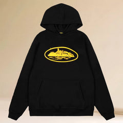 orteiz Yellow Alcatraz Island Oval Logo Heavyweight Hoodie