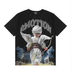 Mixed Emotion Warrior Angel Gothic Graphic Vintage Tee