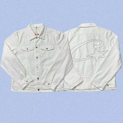 Corteiz Heavyweight Denim Jacket White