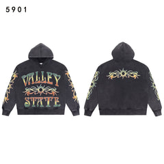 Vale Forever Vintage Black Valley State Tribal Sun Pullover Hoodie