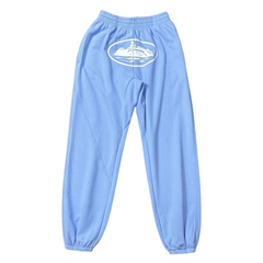 Corteiz X Slaughter Gang 21 Savage Light Blue Graphic Jogger Pants