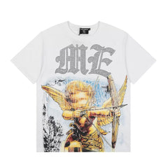 Mixed Emotion Cupid Archer Angel Retro Graphic Tee