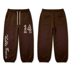 Vale Forever Brown Number 14 Printed Jogger Sweatpants