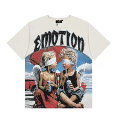 Mixed Emotion Beach Blindfolded Angels Retro Graphic Tee