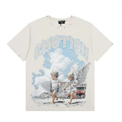 Mixed Emotion Beach Surf Angel Retro Graphic Tee