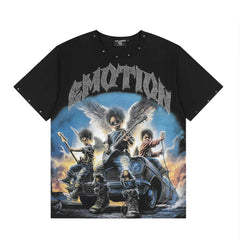 Mixed Emotion Rock Band Angel Vintage Graphic Tee