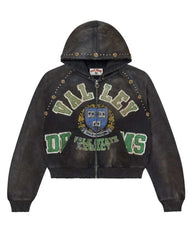 Vale Forever Gem Zip Up Hoodie Black