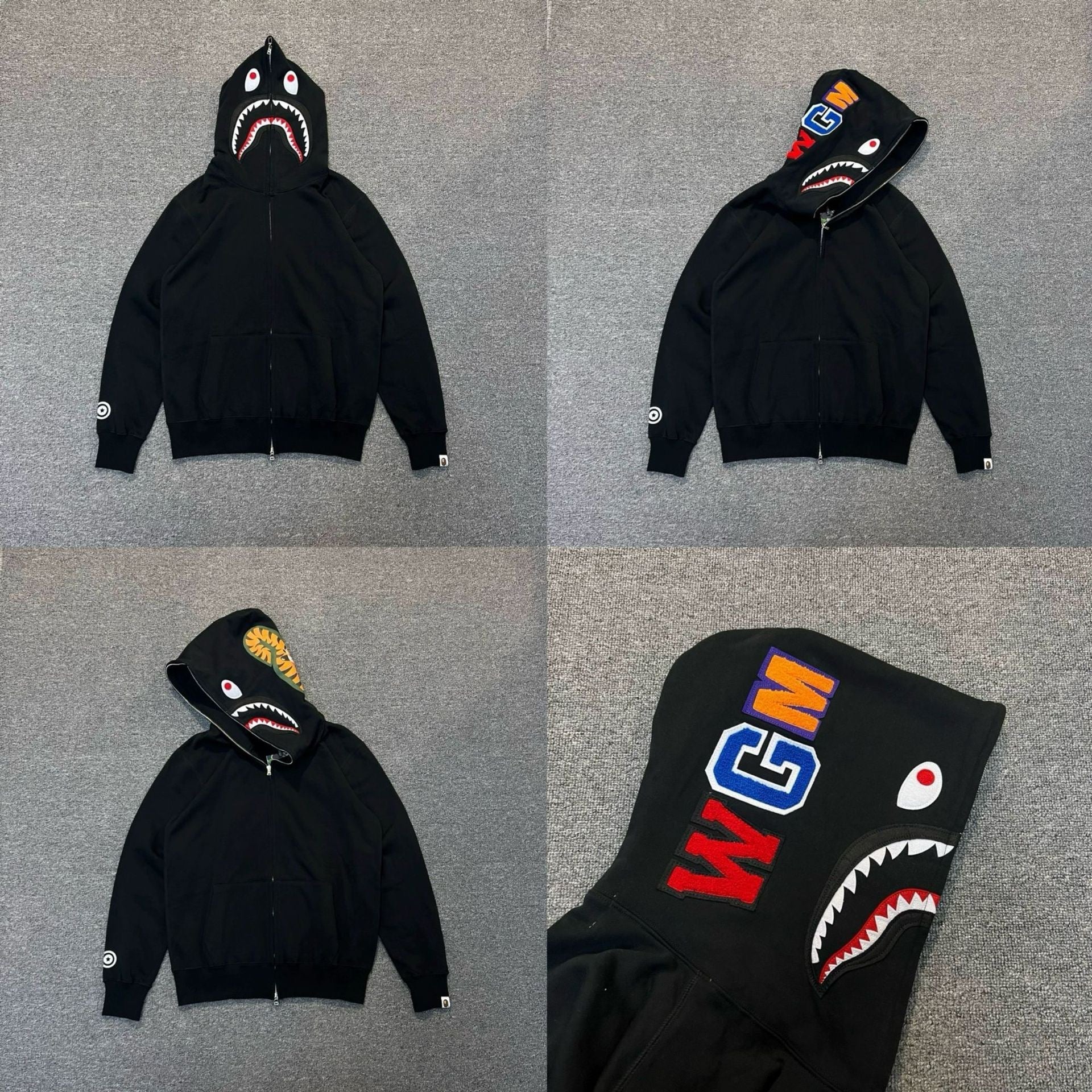 BAPE Shark Full Zip Hoodie Black Shark Edition