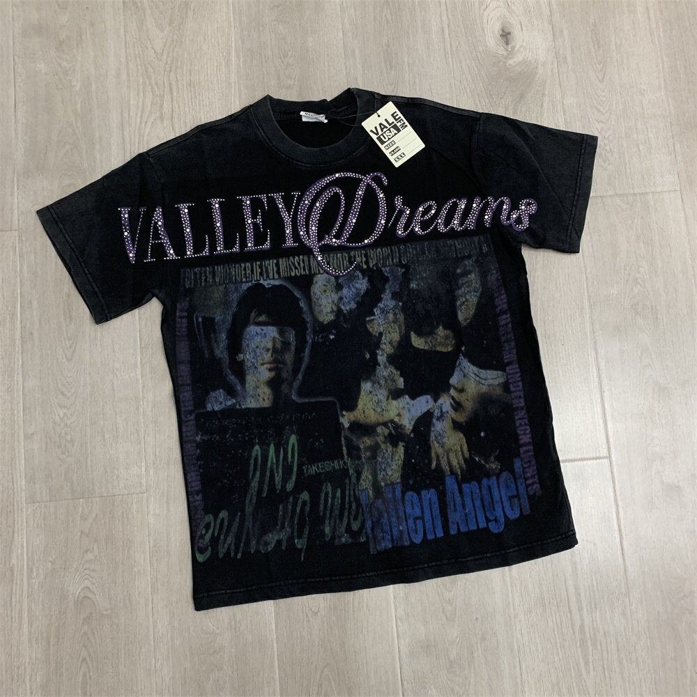 Vale Forever Valley Dreams Washed Rhinestone Graphic Tee