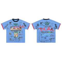 Duaa Thoughts Tee Vintage Graphic Ringer Short Sleeve T-Shirt