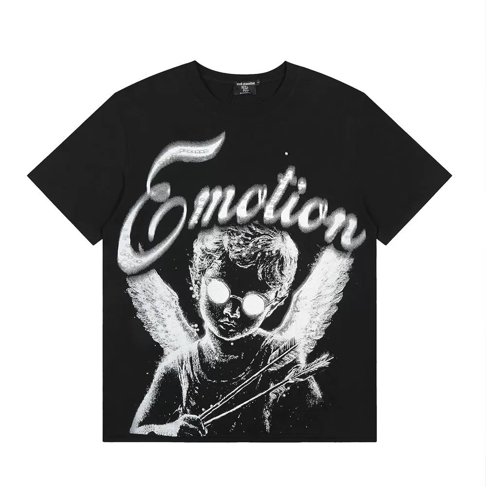 Mixed Emotion Sketch Cherub Archer Retro Graphic Tee