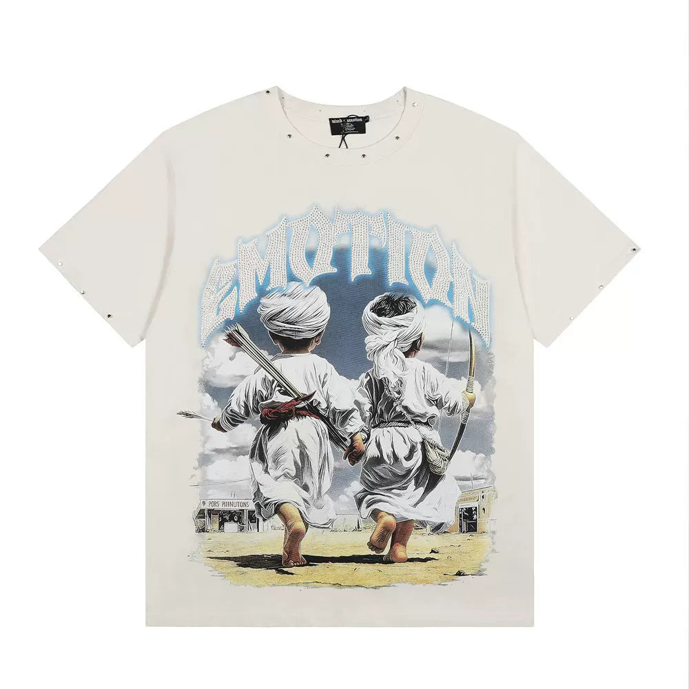 Mixed Emotion Desert Warrior Angel Vintage Graphic Tee