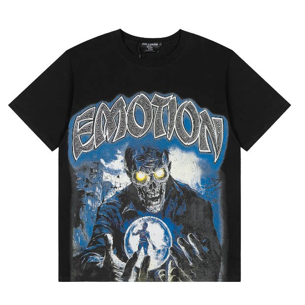 Mixed Emotion Frankenstein Monster Vintage Graphic Tee