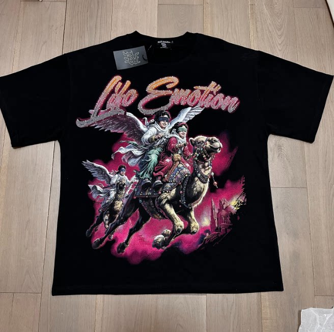 Mixed Emotion Angels On Horseback Retro Graphic Tee