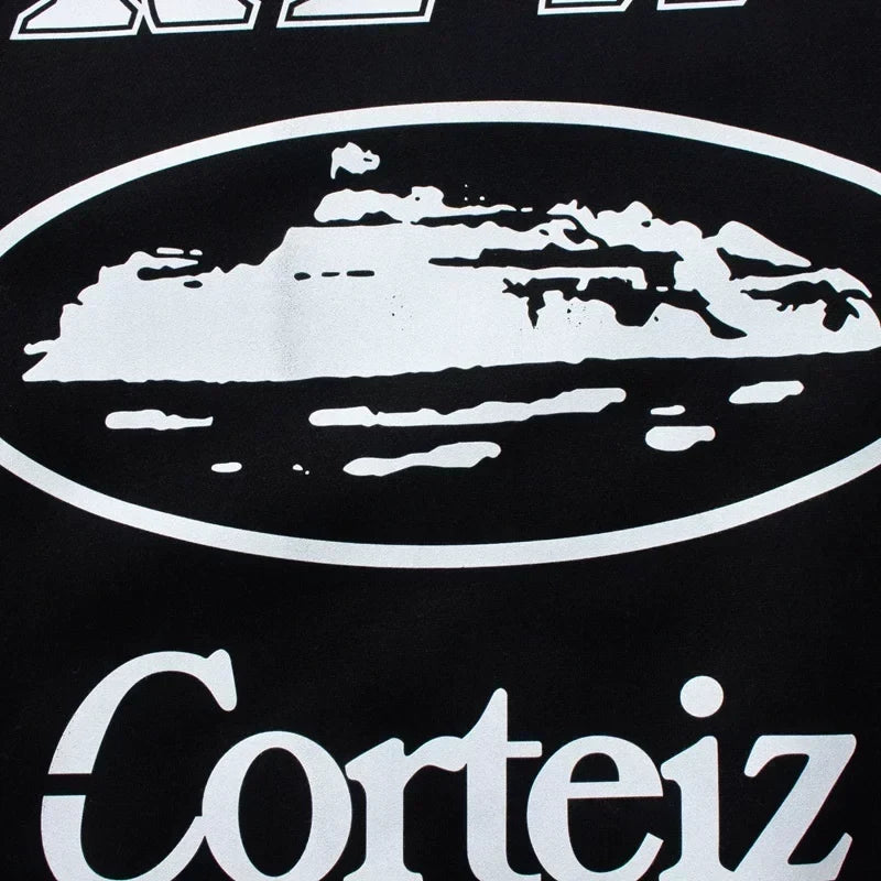 Corteiz All-Over Multi-Logo Heavyweight Hoodie - Black