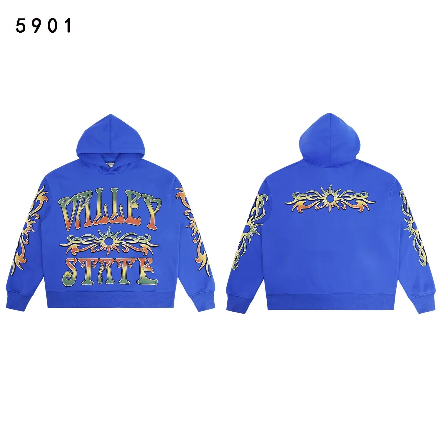 Vale Forever Bright Blue Valley State Tribal Sun Pullover Hoodie