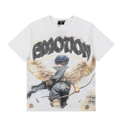 Mixed Emotion Winged Archer Cherub Retro Graphic Tee