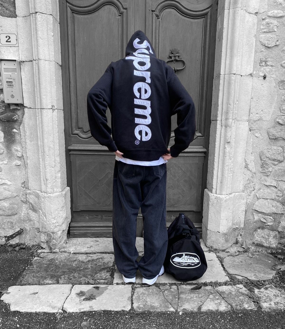 Supreme Side Logo Hoodie & Sweatpants Set – Black