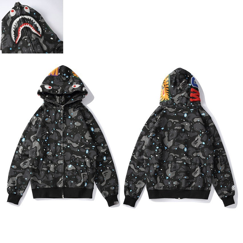 BAPE Shark Galaxy Camo Full Zip Hoodie