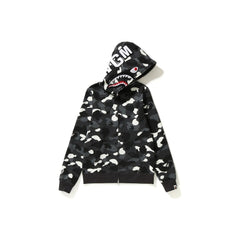 BAPE Shark Black Camo Full Zip Hoodie